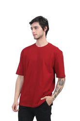 Plain Maroon Tee - Drop Shoulder - Unisex - Two One